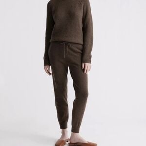 Quince CASHMERE Cozy Brown Joggers Medium